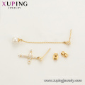 E-731 xuping nova chegada de moda simples 14k cor de ouro zircão brincos das mulheres